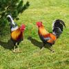 2 Pcs Rooster Chicken Lawn Stakes for Garden, Floor, Lawn, Outdoor Decoration