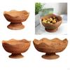 Food Snack Serving Basket, Footed Fruit Decorative Multipurpose Counter Kitchen Rattan