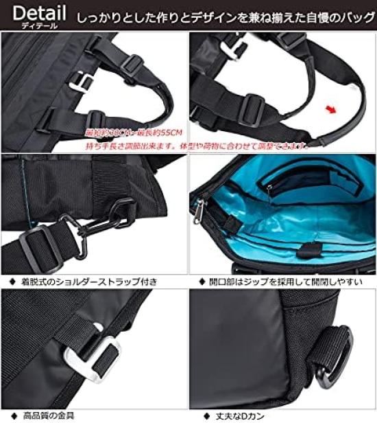 Tote Shoulder Large PC Water Black [HIKKER-LINK] Bag, Backpack, Bag, 4-Way, Capacity, A4, 14-inch Storage, Repellent, Commuting, School, Business,