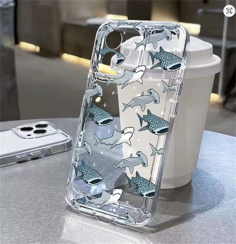 Whale Pattern Transparent Phone Case For Xiaomi Redmi Note 15 13 14 Pro Plus 5G 4G 12 Pro 12S 15C 14C 13C 12C 10C A5 Shell Cover