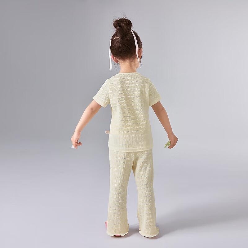 Desa Girls  2025 Summer Sweet Flare Pants Short Sleeve Set 100cm