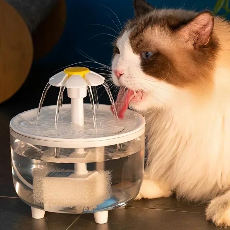 Transparenter Haustier-Trinkbrunnen USB-Stromversorgung Automatische Zirkulation Smart Katzen-Trinkbrunnen Haustier-Wasserspender