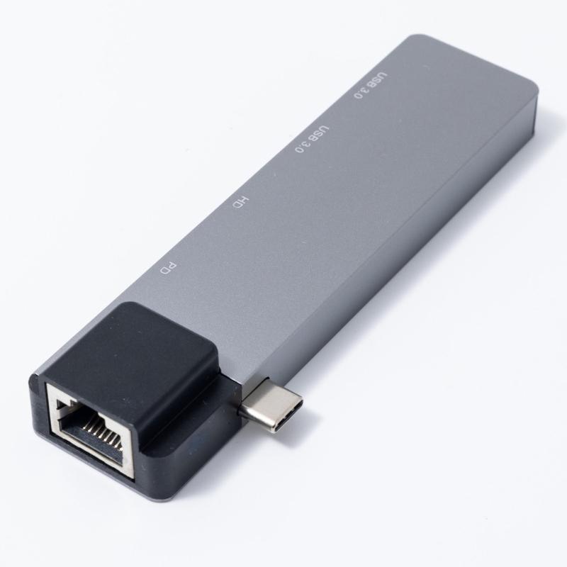 Aluminum Alloys Multiports USB C Adapters Supports PD100W Charging HDTV 4K30Hz Display For Laptop