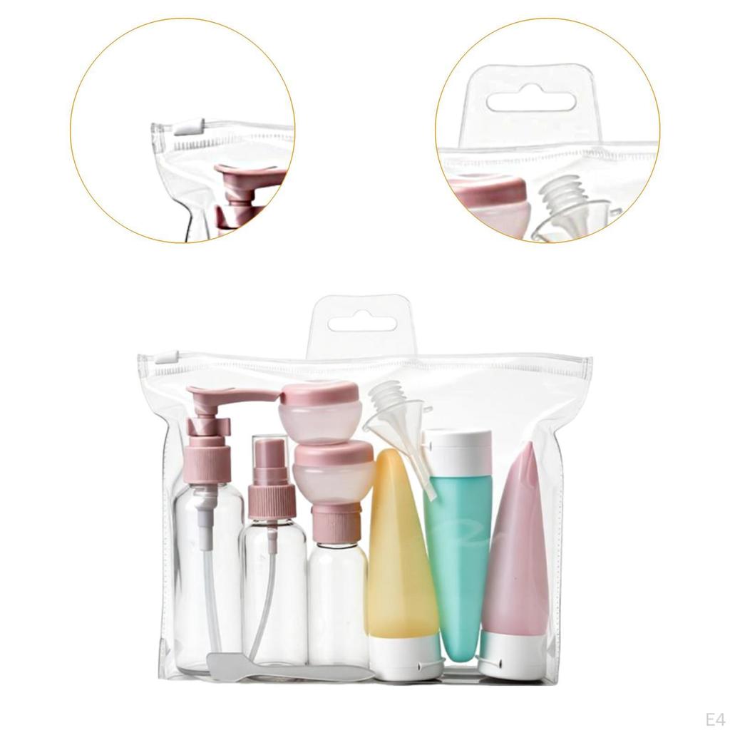 Travel Bottles for Toiletries Leakproof Sturdy with Clear Bag,Portable Essential Cream