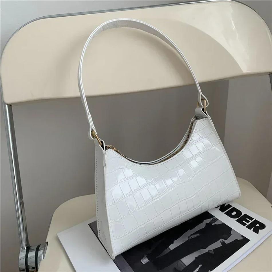 1 Pcs Underarm Bag Retro Casual Women Handbag Leather Solid Color Bag Fashion Exquisite Shoulder Bags for Women Pattern