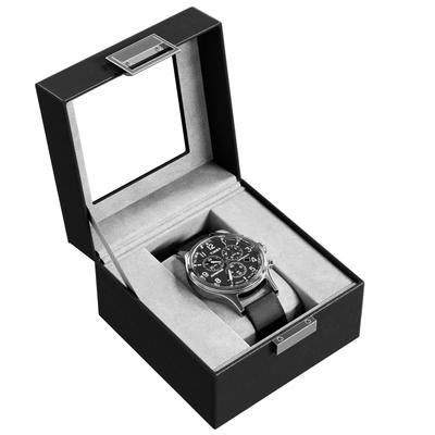 ProCase Watch Box for 1 Slot Watch Watch Storage Watch Holder Organizer for Watch Display Case with Glass Lid Men, Men's Case, Men,