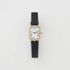 Square Gold Classic Leather Watch - Black