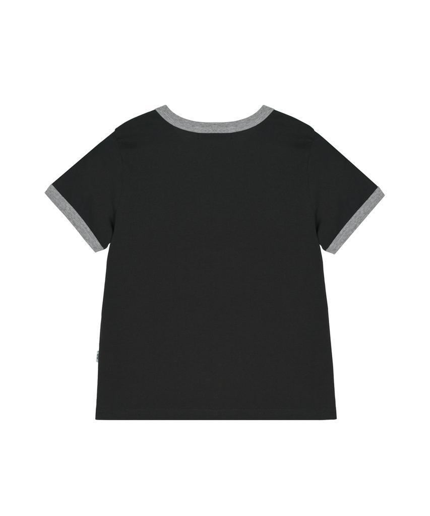 Nigaennikol Butterfly Graphic Ringer Top_Charcoal
