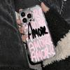 Phone Case For Samsung S24 S23 S22 S21 S20 Note10 Note 20 A50 A7 2018 Ultra Clear Protective Two-Color Amore Doodle Cover