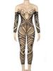 2024 Spring and Summer New Bodycon Women's Slim Hip Lifting One-piece V Neck Sexy Backless Sleeveless High Street Clothing