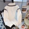 2024 Autumn Women's High-End Spliced Polo Sweatshirt - Long Sleeve, Loose, Slimming, Versatile Design