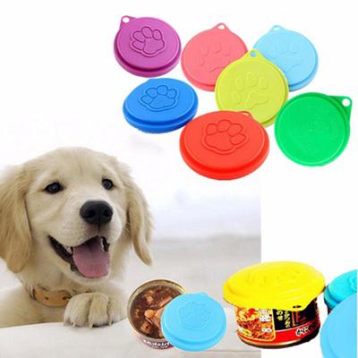 Lattina Contenitore per Alimento Animale Domestico Cane Gatto Coperchio Tappo Superiore Colore Casuale Riutilizzabile