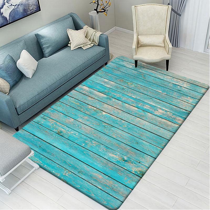 Dekoracja salonu dywan z fakturą drewna sypialnia stolik nocny dywan do strefy domowej nowoczesna antypoślizgowa mata podłogowa