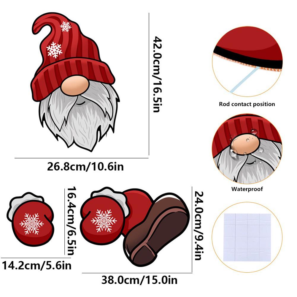 Christmas Fence Decoration DIY Garden Fence Sign Outdoor Xmas Decor Santa Clause