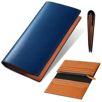 Monedero largo fabricado con cuero de primera calidad, genuino italiano, grande Cartera para hombre, billetera, monedero, billetera para hombre, elegante, artesano, cuero, cuero,