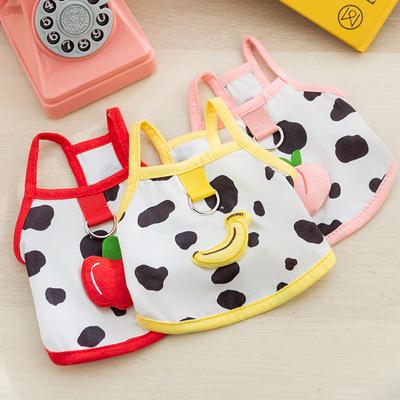 Cute 3D Fruit Dog Clothes for Spring and Summer Towable Teddy Bears Small Dogs Two Legged Clothes Pet Sling Dog Vest