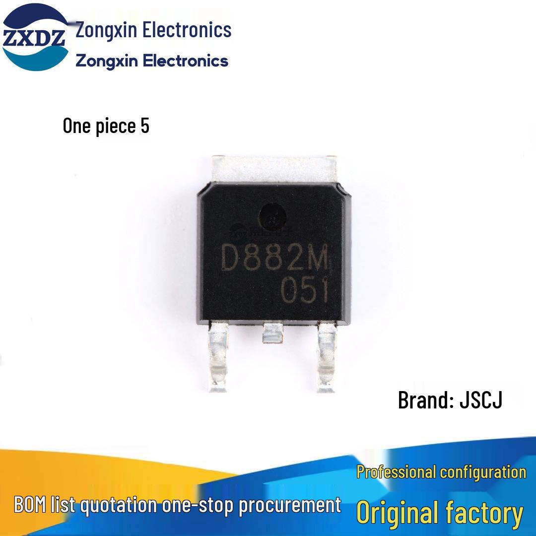 

Original D882M TO-252-2 NPN Transistor 30V/3A SMD (5-Pack)