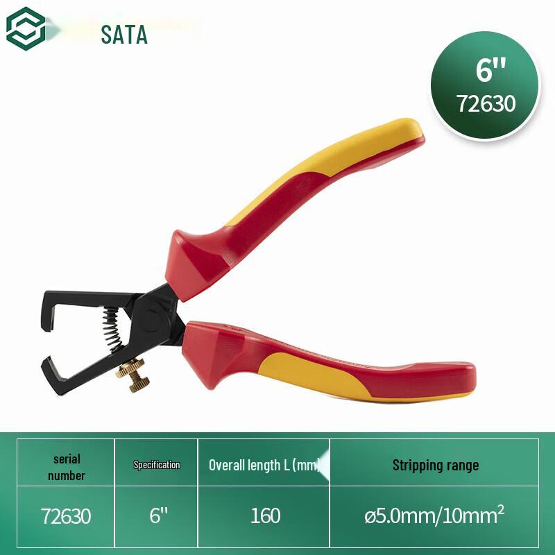 SATA 72630 G Series VDE Insulated Wire Stripping Pliers