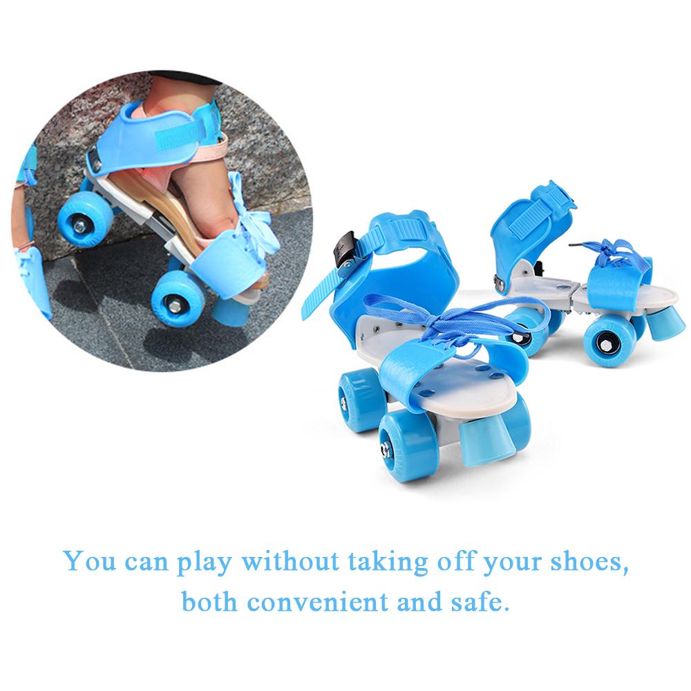Children\ S Roller Skates, PVC Material, Safe Double Row Skating Shoes, 7.1 To 9.1 Inch,   Size for Beginner Children