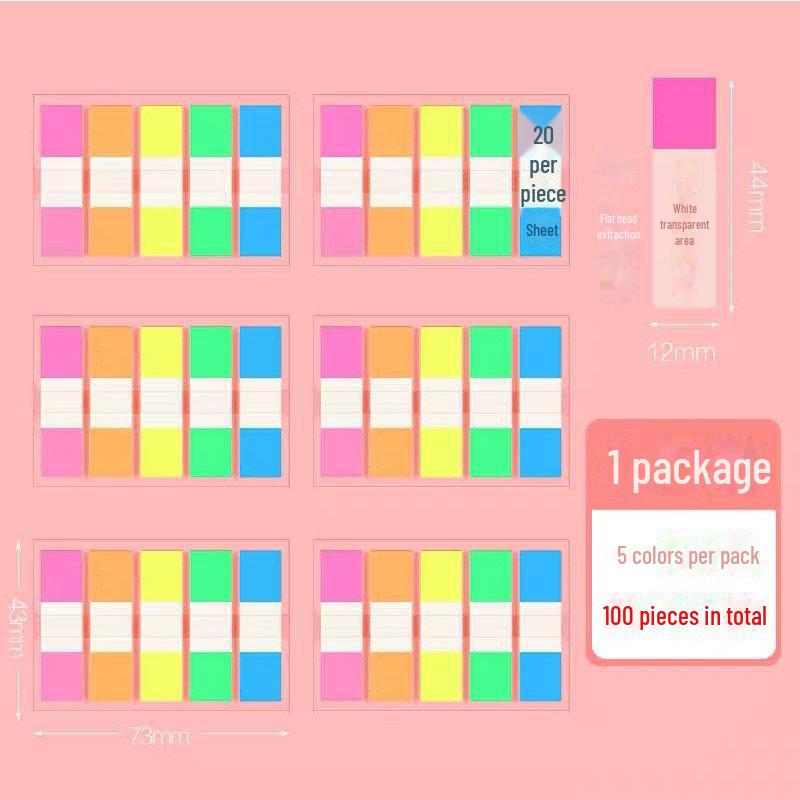 Abnehmbare bunte Index-Aufkleber: Kleine frische Schülermarker und Haftnotizen