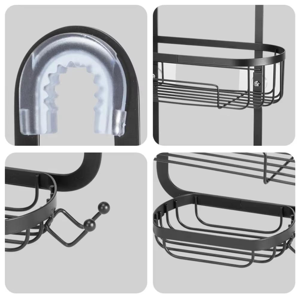 Shower Rack Bathroom Showerhead Storage Holder Non Perforated Shower Gel Storage Stand Home High-capacity Perfumed Soap Basket