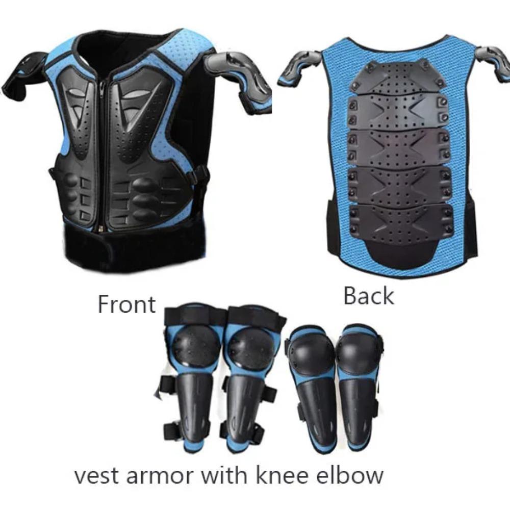 With Gift Children Safety Vest Armor Motorcycle Equipment Cycling Baby Head Protector 52-54cm Helmet Scooter Full Body Armor LL