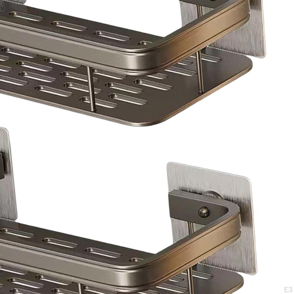 Shower Caddy Drainage Basket Toilet Storage Rack Kitchen Organizer Conditioner Holder Bathroom