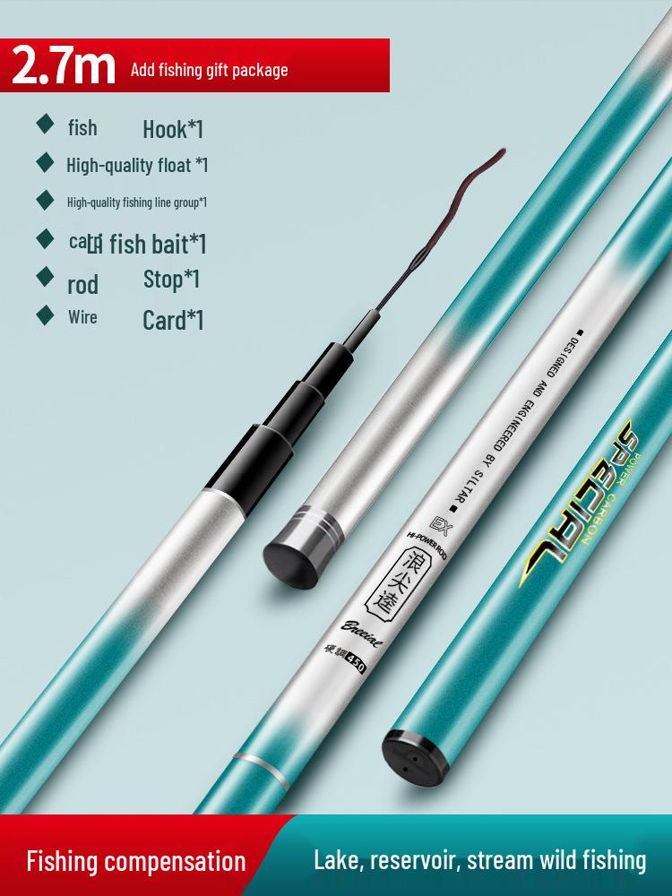 Ultralight Ultra-hard Wild Fishing Rod - 28 & 19 Action, Black Pit Big Fish, Lightweight Platform Carp Fishing Tackle
