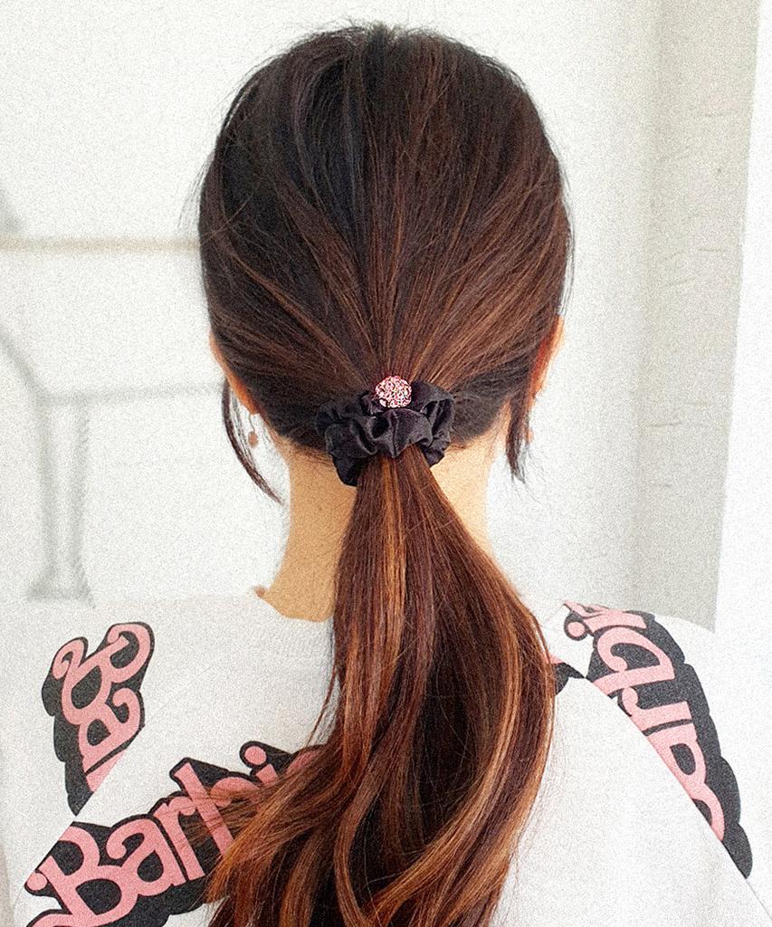 Racoha Dazzle Cubic Ball Hair Scrunchie