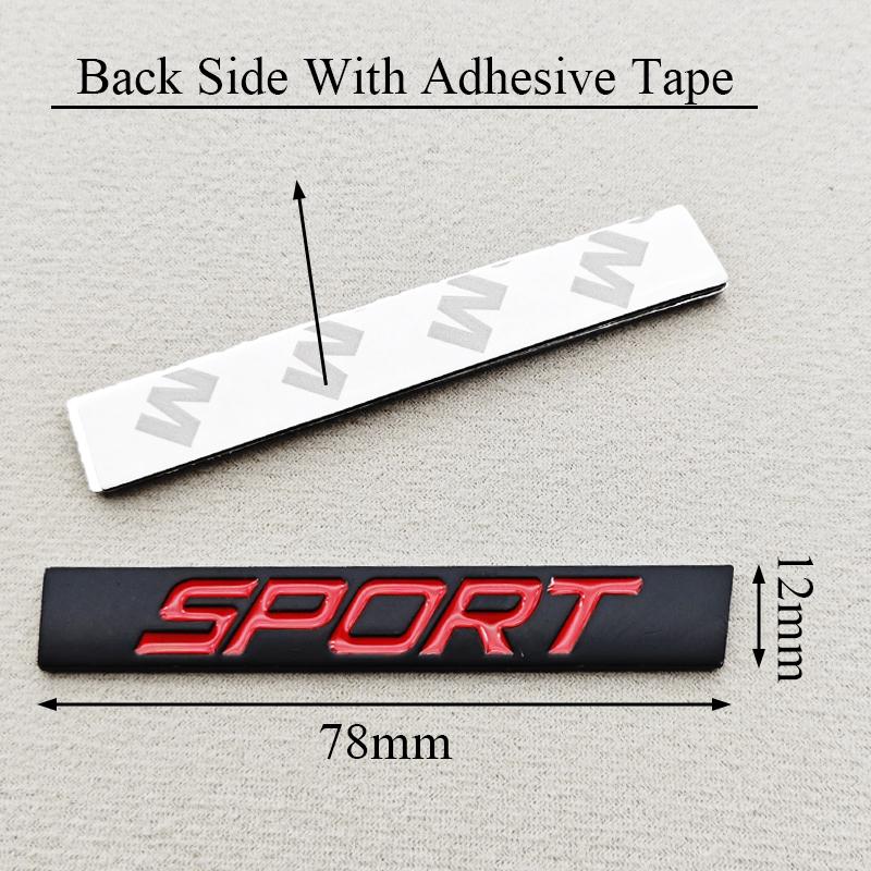 3D Metal Car Sticker Sport Logo Square Bar Rear Trunk Badge Emblem For VW New Jetta Bora Lavida Honda Auto Refitting Accessories