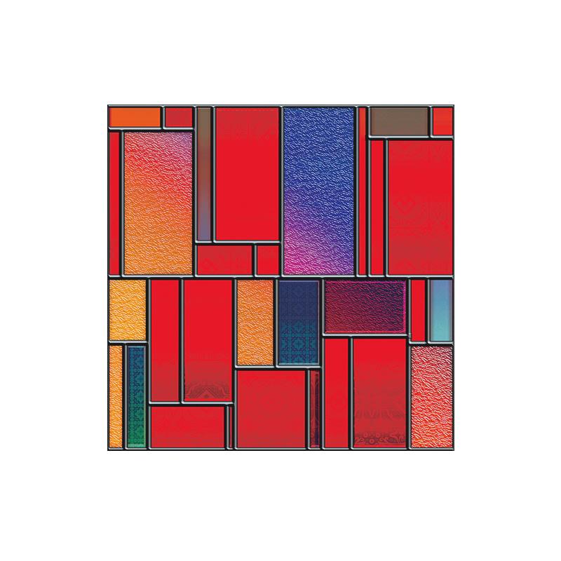 Özelleştirilmiş Avrupa tarzı kilise renkli retro cam çıkartmaları buzlu pencere filmi banyo ışık önleyici pencere çıkartmaları kağıdı