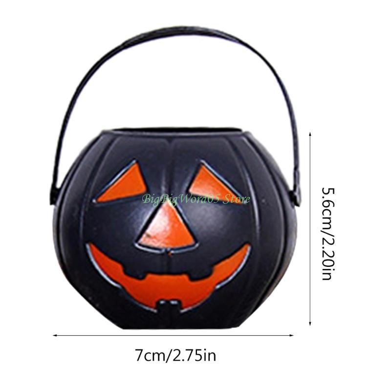 24TE Halloween Flame Bucket Witch Pumpkin Decoration Props Create Spooky for Parties and Celebrations