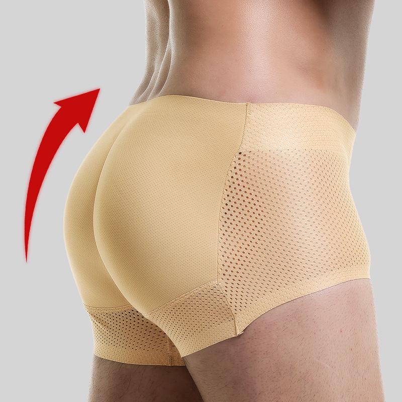 Men's Padded Butt Lifting Underwear with Thick Sponge for Enhanced Curves