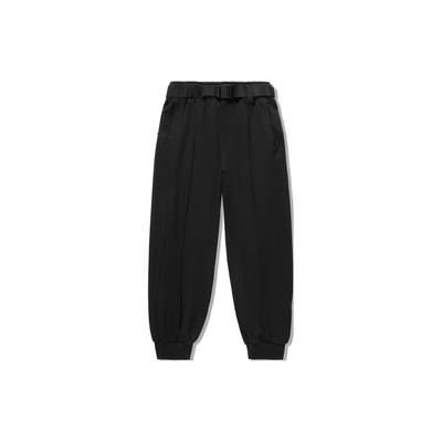 Li Ning X Jackie Chan Kollaboration Kung Fu Serie Einfarbig Locker Geschnitten Lässige Stricksporthose Herrenhose Schwarz AKLU289-1