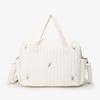 Bear/Flower Quilted Mommy Bag Multifunctional Crossbody Maternity Bag Cotton Messenger Shoulder Bag Adjustable Strap Luggage Bag