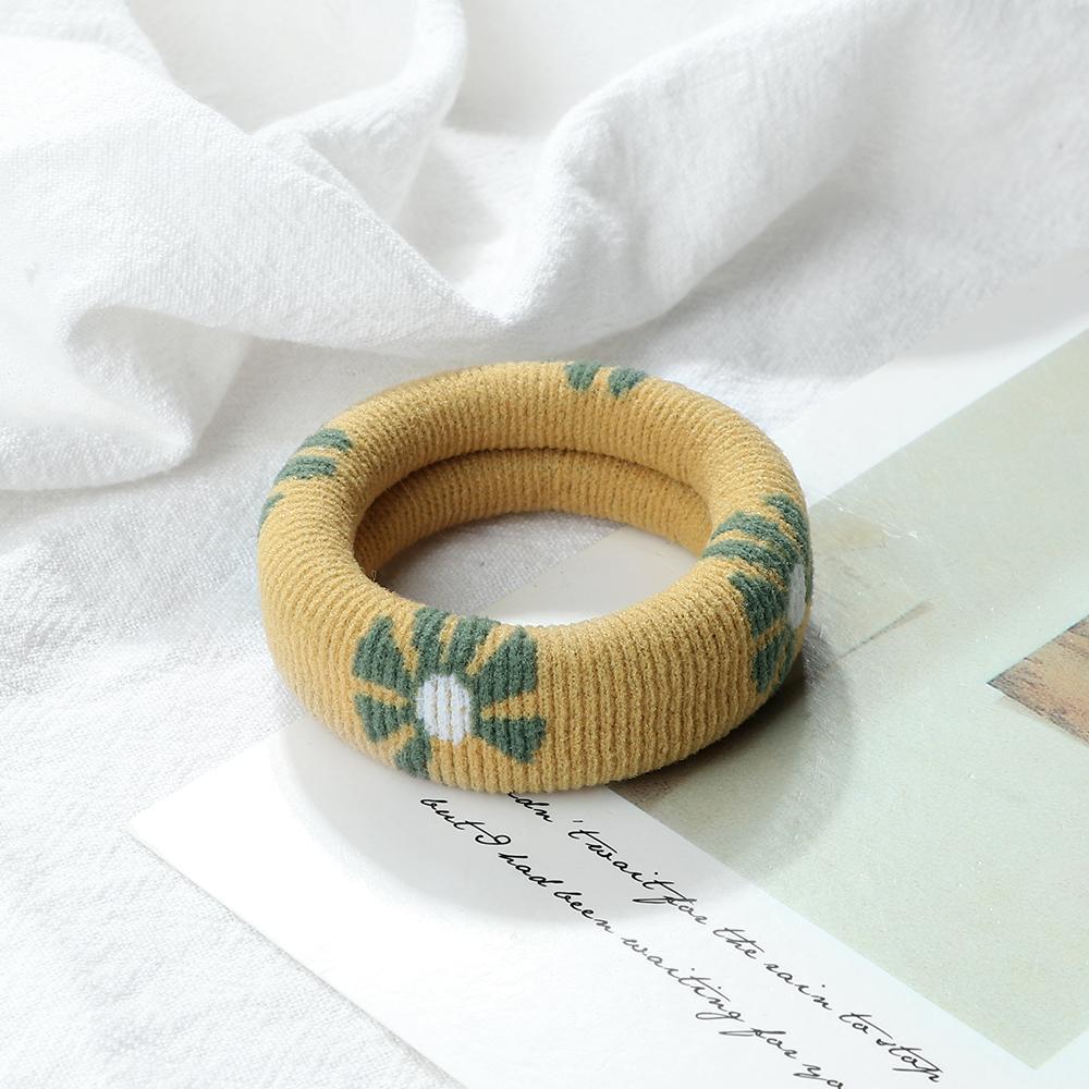 5PCS/Set Cute Colorful Thick Hair Bands Daisy Elastic Girls Rubber Band Headwear Hair Accessories Scrunchies Women Holder Gifts