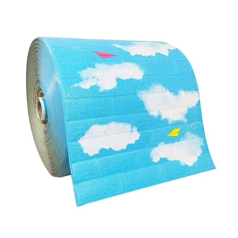 Self-Adhesive Panels 3D Soft Crash Foam Wallpaper Imitation Brick Wall Stickers Home Living Room Kid Bedroom Decor