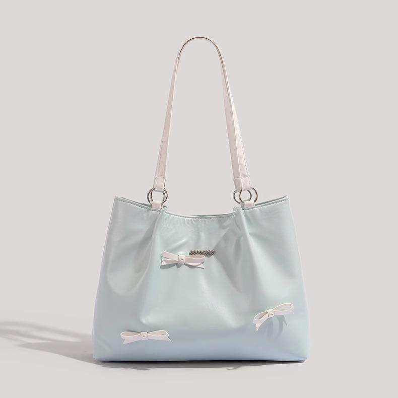 Bow Bag Casual Commuter Women S Bag Dopamine Large Capacity Shoulder Bag Fashion Tote Bag Women