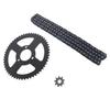 T8F Front and Rear Sprocket and Chain Kit Steel 9T 10MM Front 54T 35MM Rear Sprocket 120 Drive Links Chain Set for Motorcycles