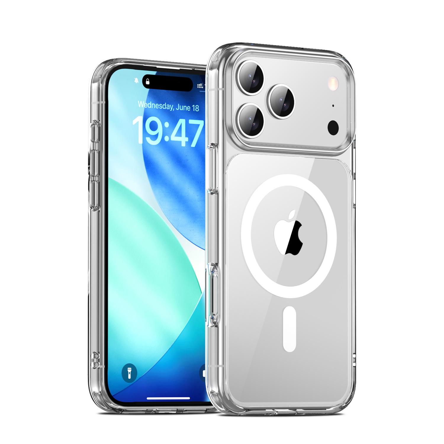 iPhone 17 Clear Magnetic Case, Ice-Transparent, Minimalist Design, Fits iPhone 16 Pro & 15 Pro Max iPhone 16 прозрачный