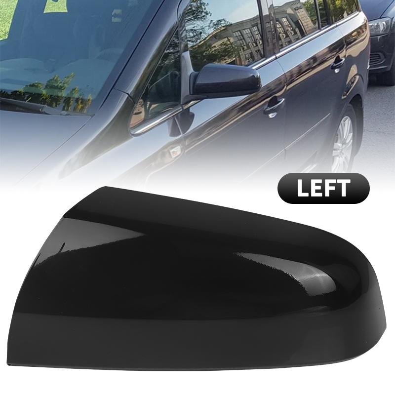 Left Right Door Side Mirror Cover For Vauxhall Zafira MK2 2005 2006 2007 2008 Primed White/Glossy Black Rearview Mirror Cap
