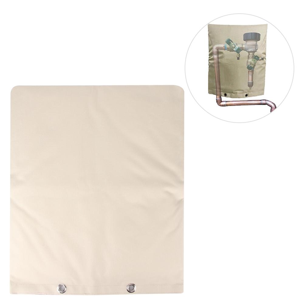 Outdoor Winter Rohrschutz Frostschutz Wasserhahn Abdeckung Wasserdichte Rohr Isolierhülle(beige )