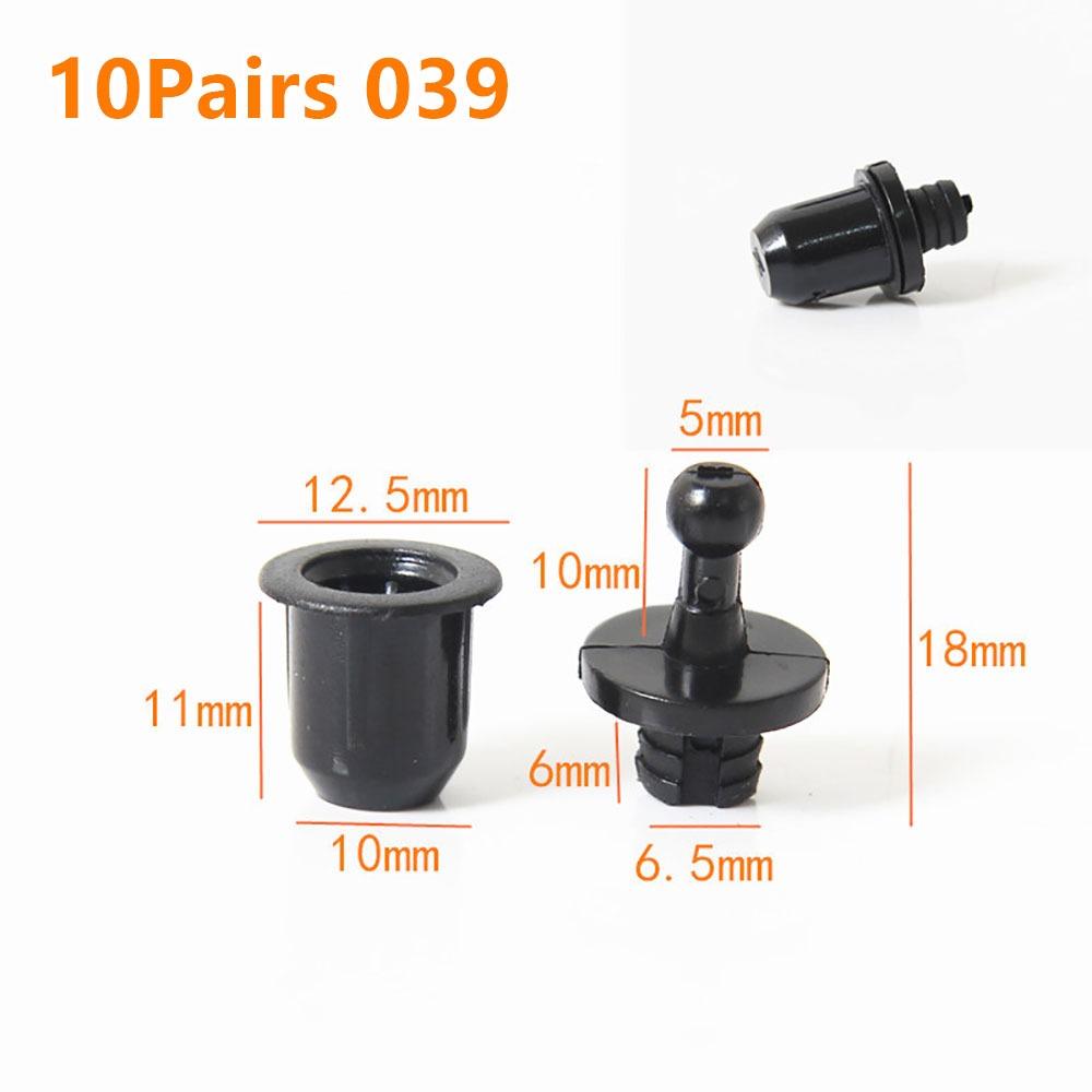 10Pairs Screw Clip Speaker Grill Pegs Kit DIY Plastic Audio Speaker Buckles Pin Type Ball Socket Net Cover Buckles