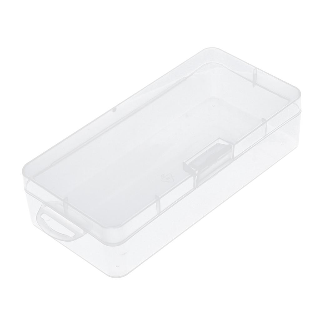 Plastic Storage Box Rectangular Transparent Digital Electronic Accessories Fall Resistant Box with Flip Cover