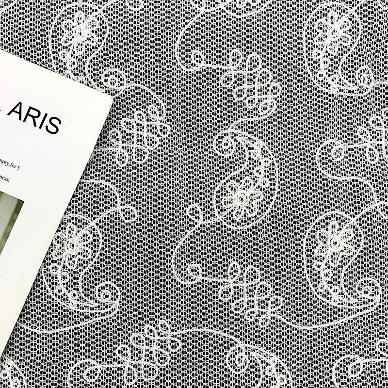 Children's Embroidered Cashew Mesh Lace Skirts and Dresses for Performance Wear