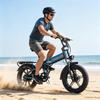 RANDRIDE YX20M-2,Städtisches Elektrofahrrad,doppelte 1000W Motoren,48V 20Ah Akku,20x4-Zoll Reifen,7-Gang-Schaltgetriebe.
