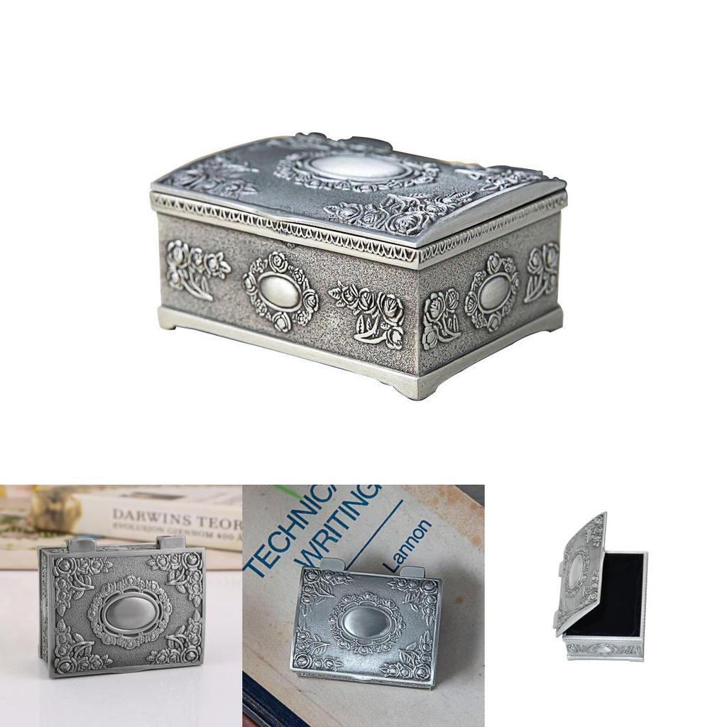 Charming Small Rose Flower Design Jewelry Box For Rings Earrings Necklaces Gifts