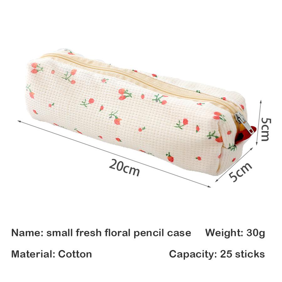 

Kawaii Pencil Case Homemade Simple Small Floral Pen Bag Cute Mini Stationery Storabag Learning Office Supplies Stationery