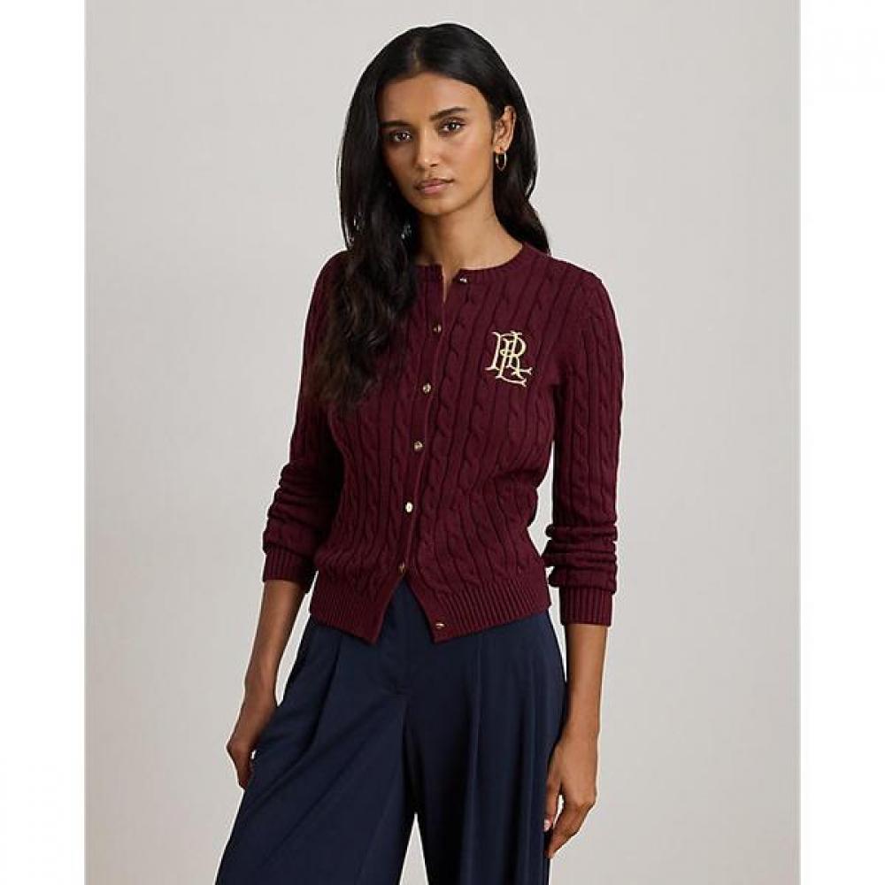 Lauren Ralph Lauren Cable Knit Cotton Cardigan Wmlrswes6820860600 S