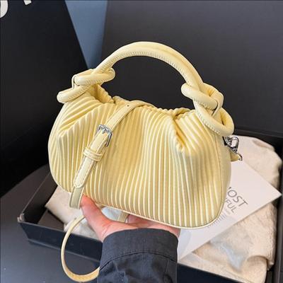 Neue Lässige Handtasche Damentasche Mode Plissiert Vielseitige Schulter-Umhängetasche